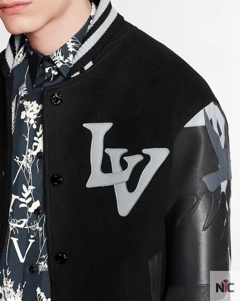 Louis Vuitton Chains Camo Varsity Jacket
