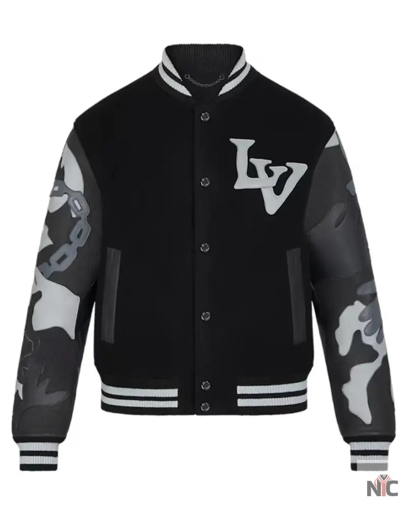 Louis Vuitton Chains Camo Varsity Jacket