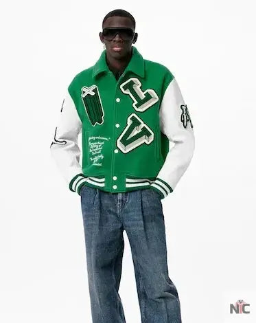 Louis Vuitton Green Varsity Jacket