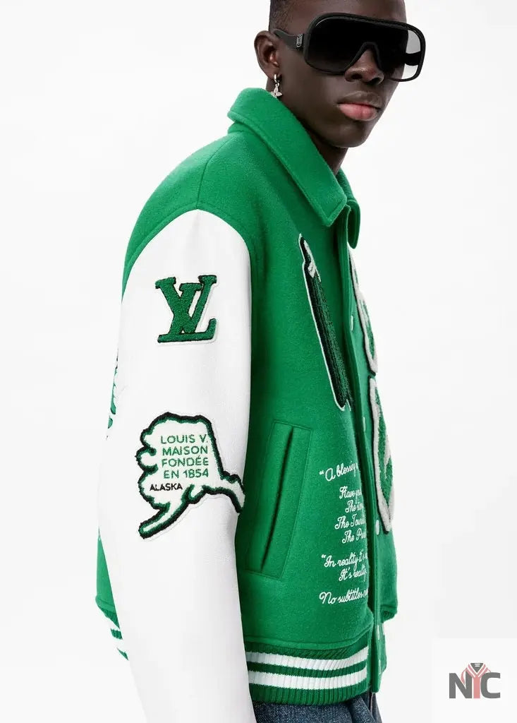 Louis Vuitton Green Varsity Jacket