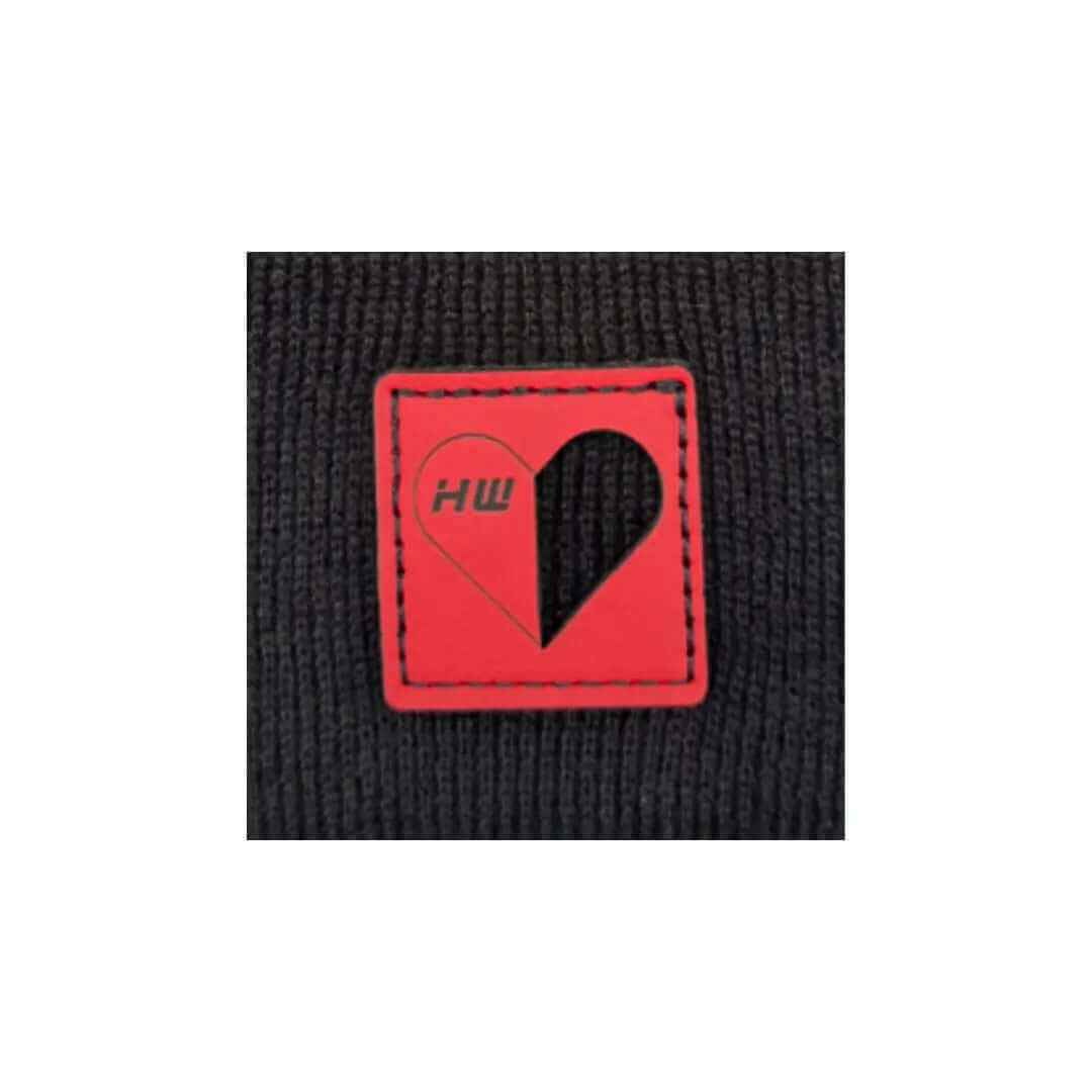 Haakwear Exclusive Love-Inspired H-Stitch Beanie – Limited Edition | Black Hat with Love Heart
