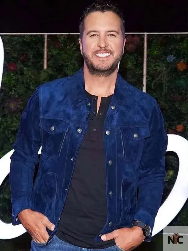 Luke Bryan American Idol 2025 Blue Easter Jacket