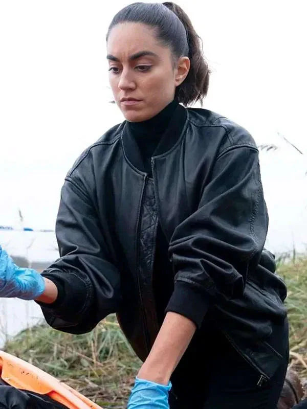 Lynley S01 Barbara Havers Black Leather Jacket