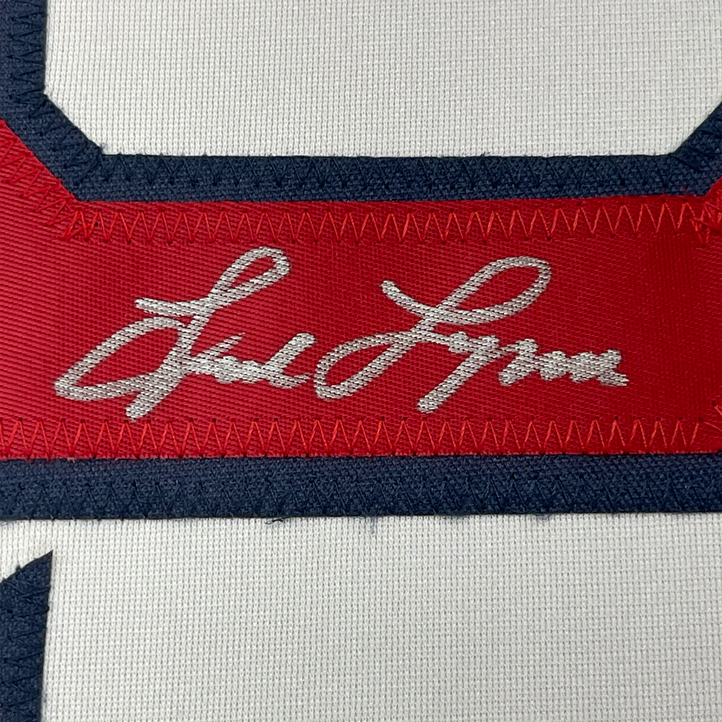 Framed Autographed/Signed Fred Lynn 35x39 Boston White Baseball Jersey JSA COA