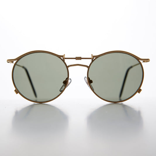 Round 90s Goth Vintage Sunglass - Mackaveli