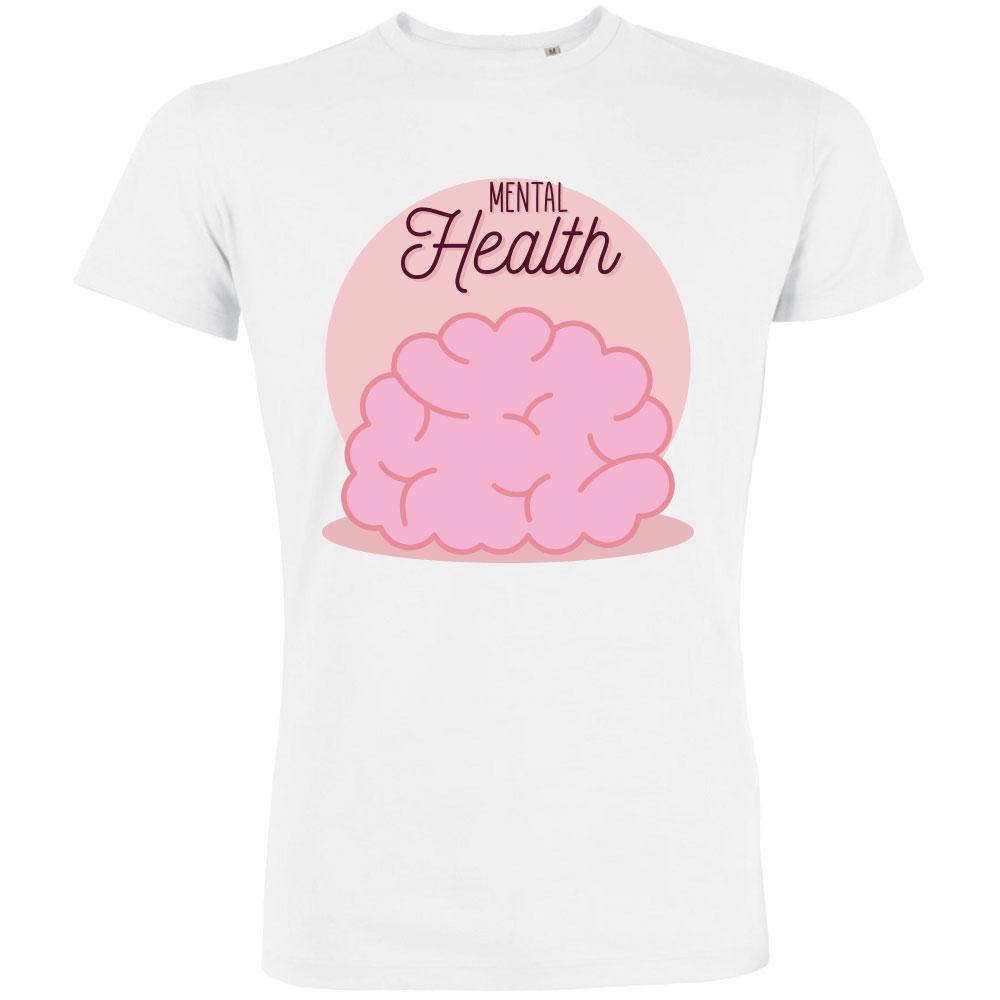 Mental Health Brain Men's Organic Tee
