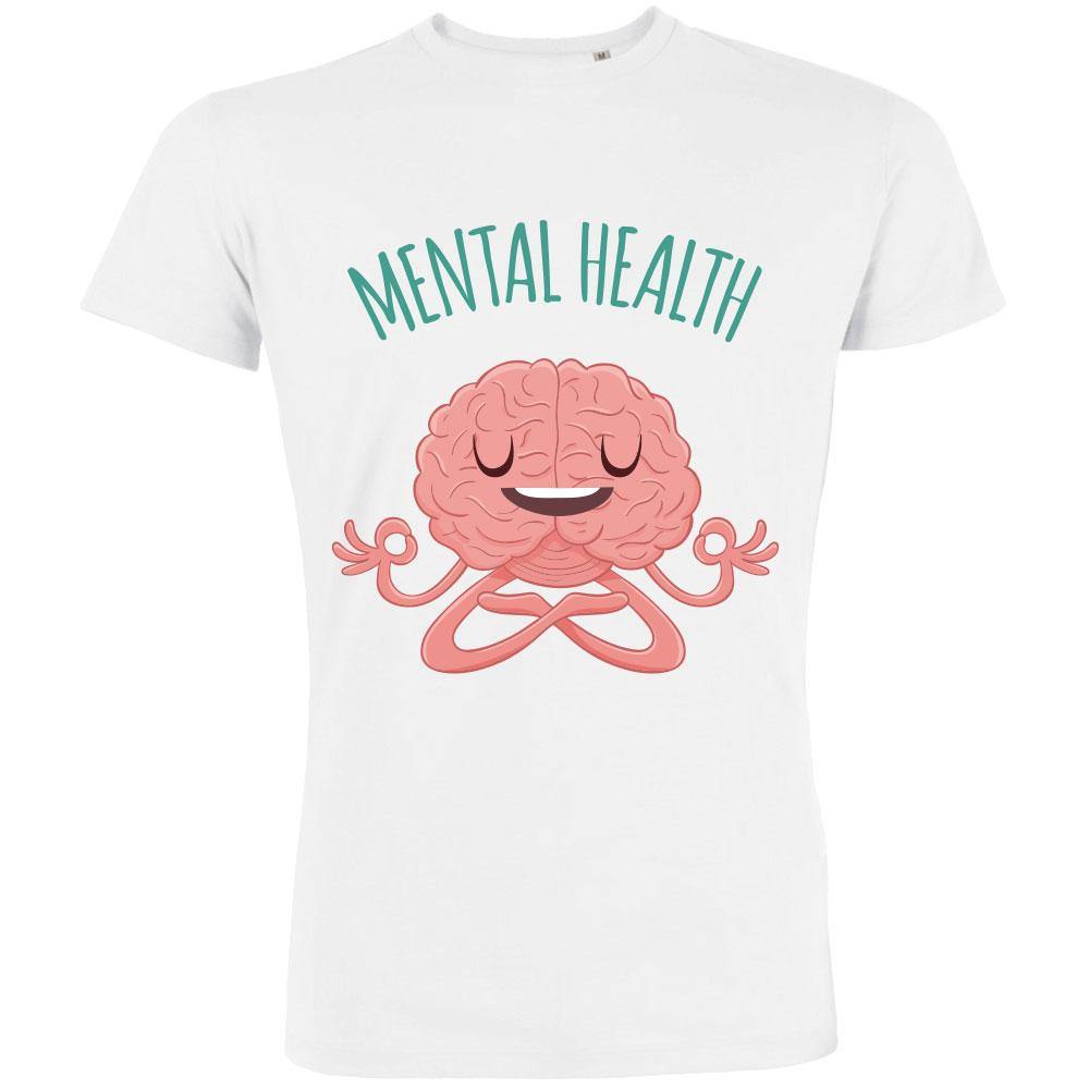 Brain Meditating Mental Health Men's Organic Tee