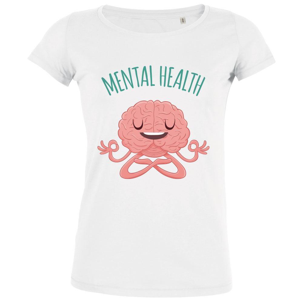 Brain Meditating Mental Health Women's Organic Tee