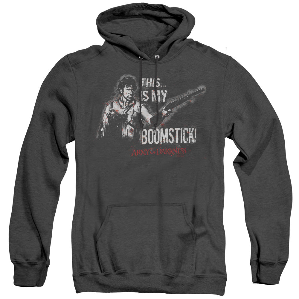 Army Of Darkness Boomstick Heather Mens Hoodie Black Officially Licensed