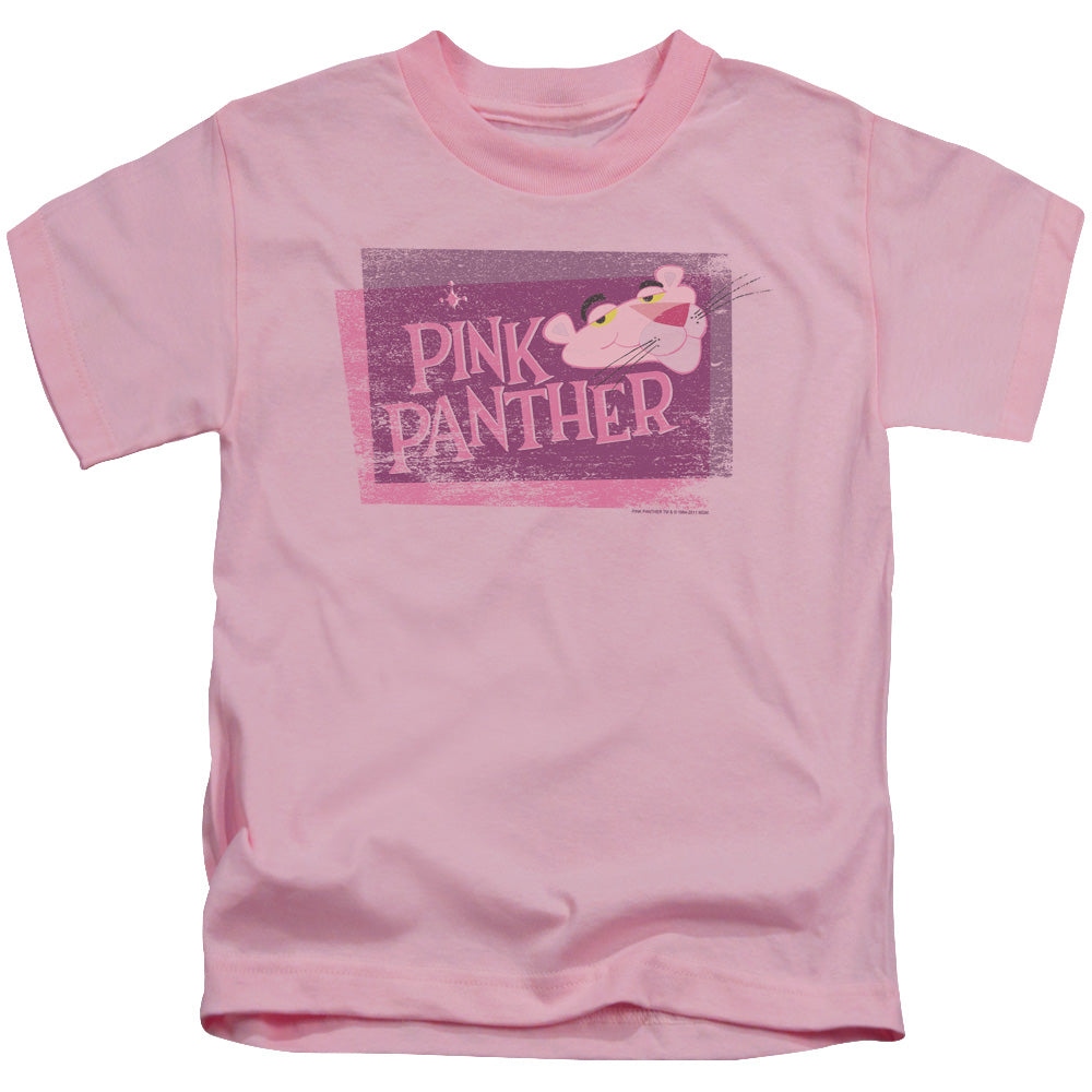 Pink Panther Distressed Juvenile Kids Youth T Shirt Pink Officially Licensed