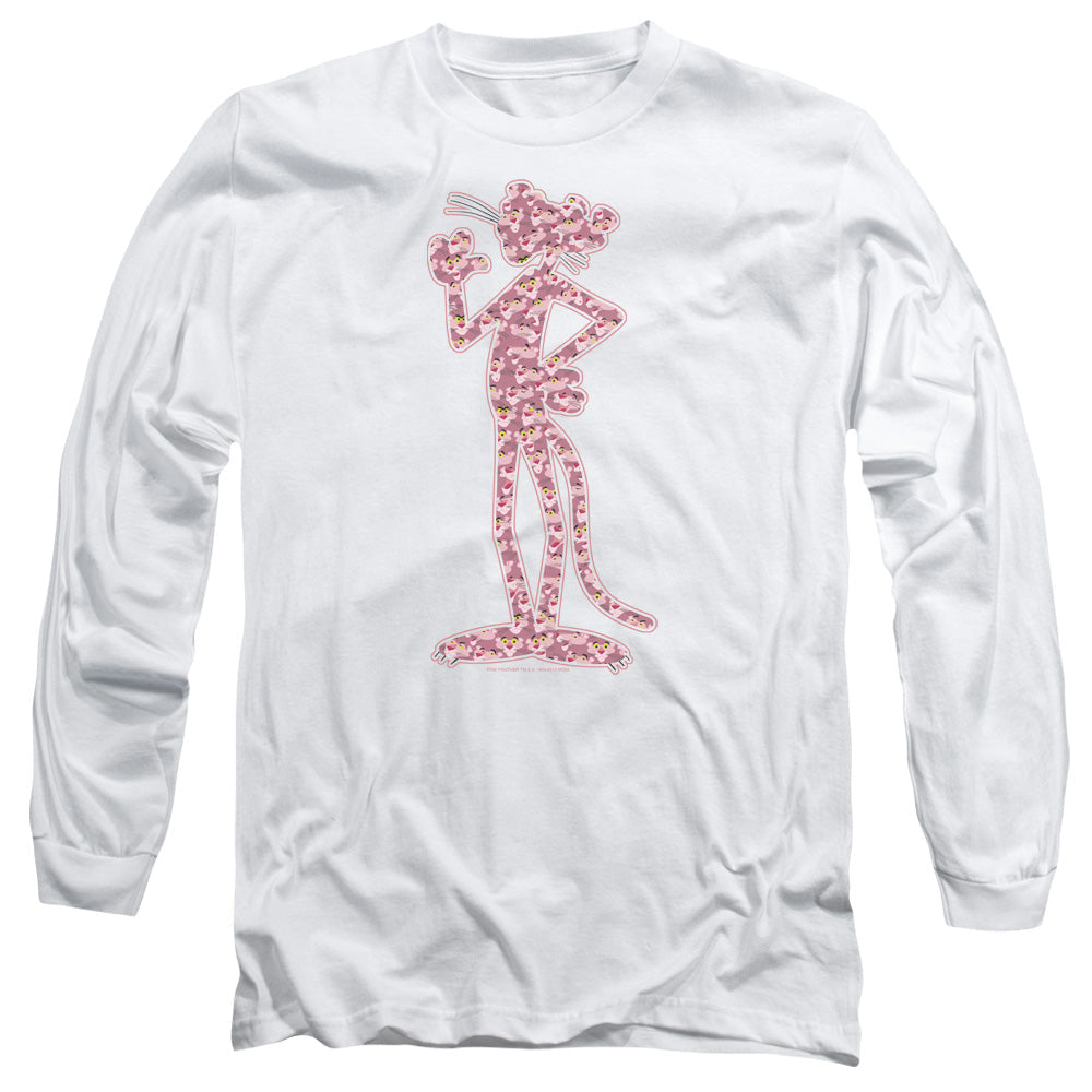 Pink Panther Heads Mens Long Sleeve Shirt White Officially Licensed