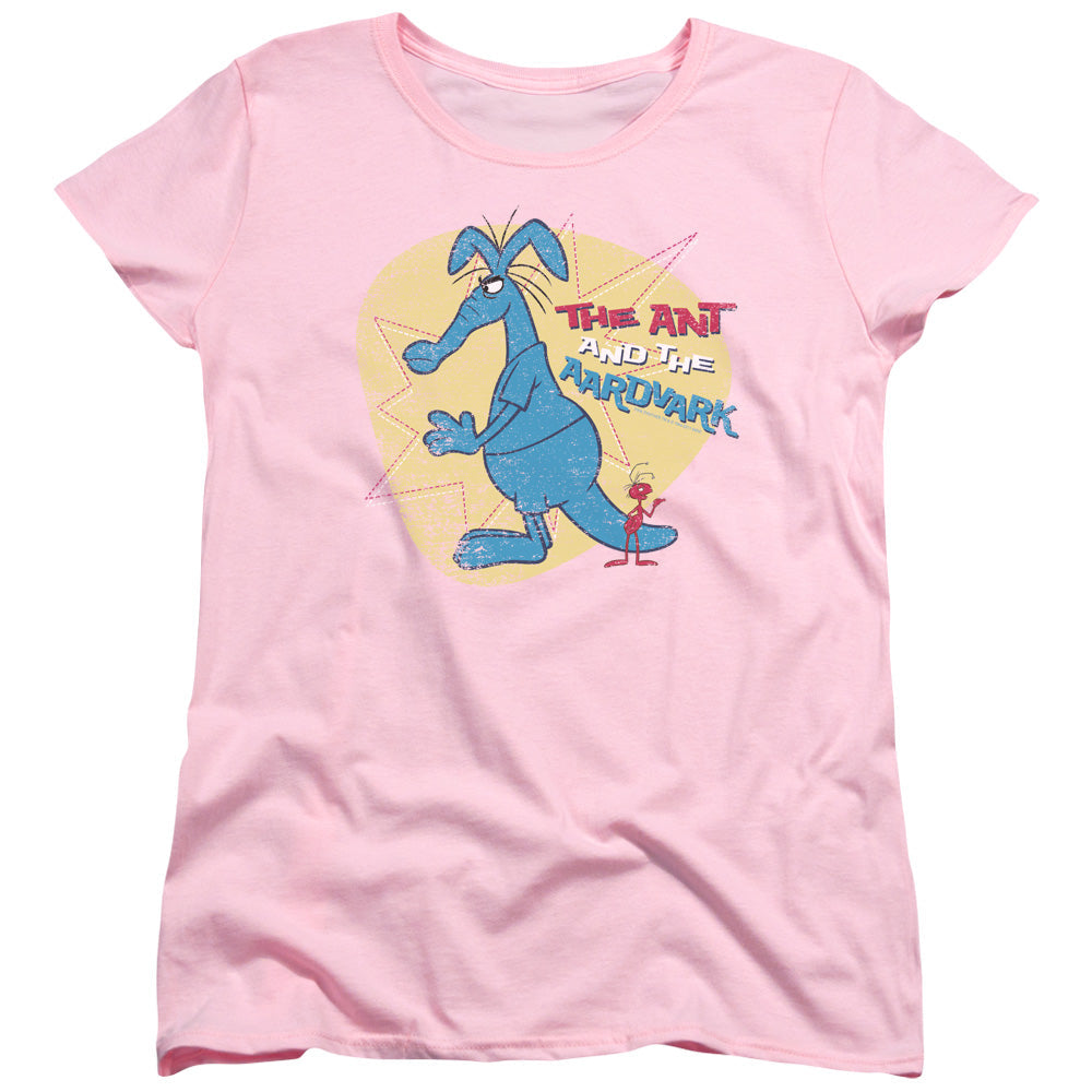 Pink Panther Ant And Aardvark Womens T Shirt Pink Officially Licensed
