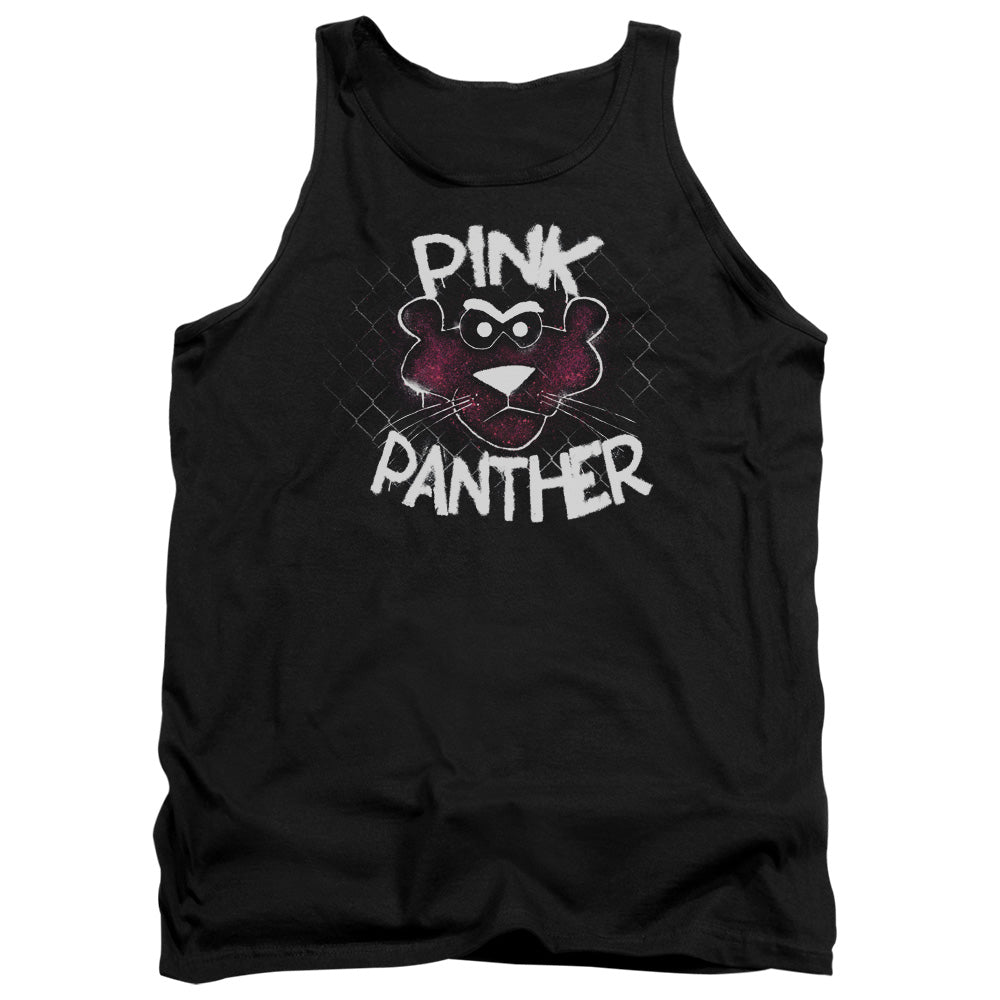 Pink Panther Spray Panther Mens Tank Top Shirt Black Officially Licensed