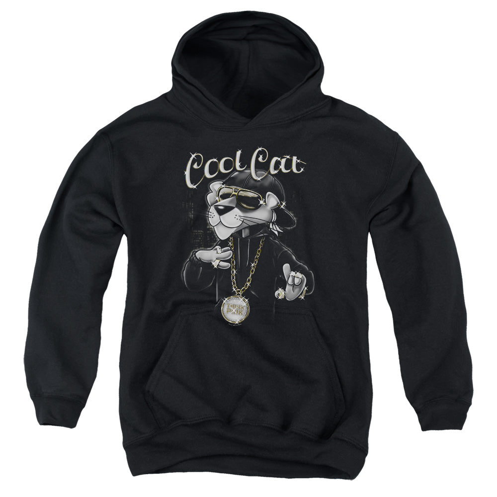 Pink Panther Cool Cat Kids Youth Hoodie Black Officially Licensed