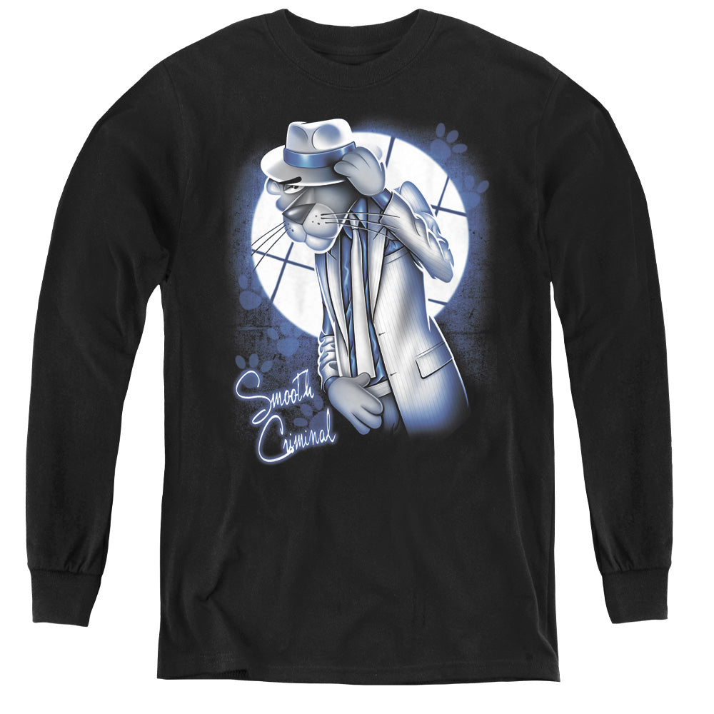 Pink Panther Ooth Criminal Long Sleeve Kids Youth T Shirt Black Officially Licensed