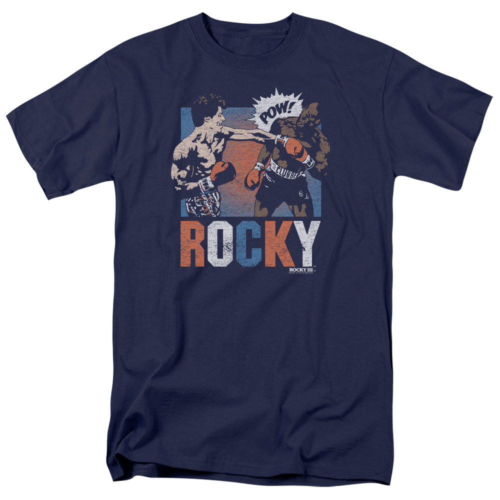Rocky Rocky Pow Mens T Shirt Navy Officially Licensed