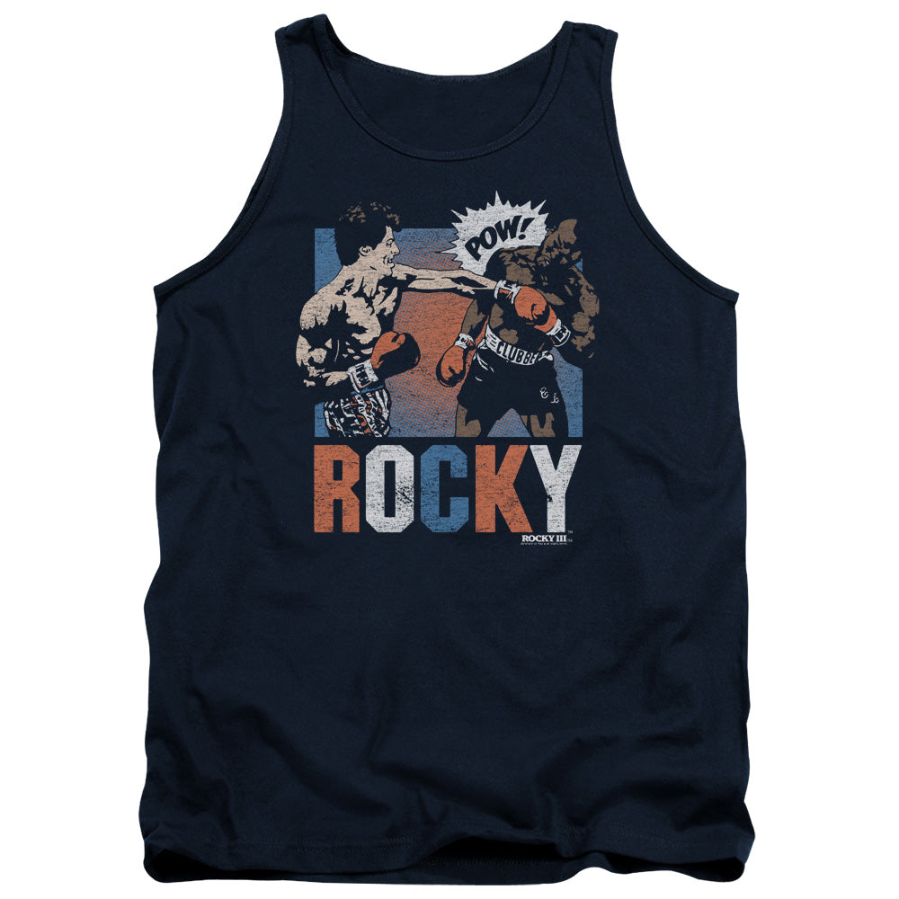 Rocky Rocky Pow Mens Tank Top Shirt Navy Officially Licensed