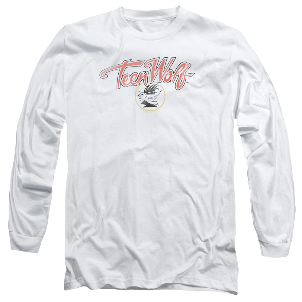Teen Wolf Poster Logo Mens Long Sleeve Shirt White Officially Licensed