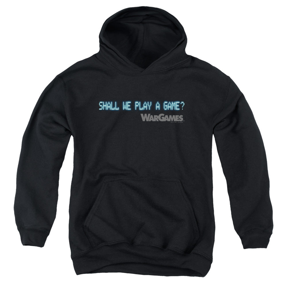 WarGames Shall We Kids Youth Hoodie Black Officially Licensed