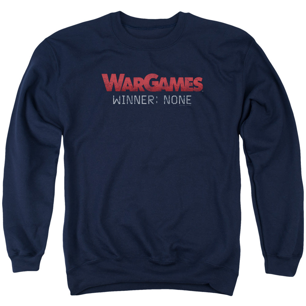 WarGames No Winners Mens Crewneck Sweatshirt Navy Blue Officially Licensed