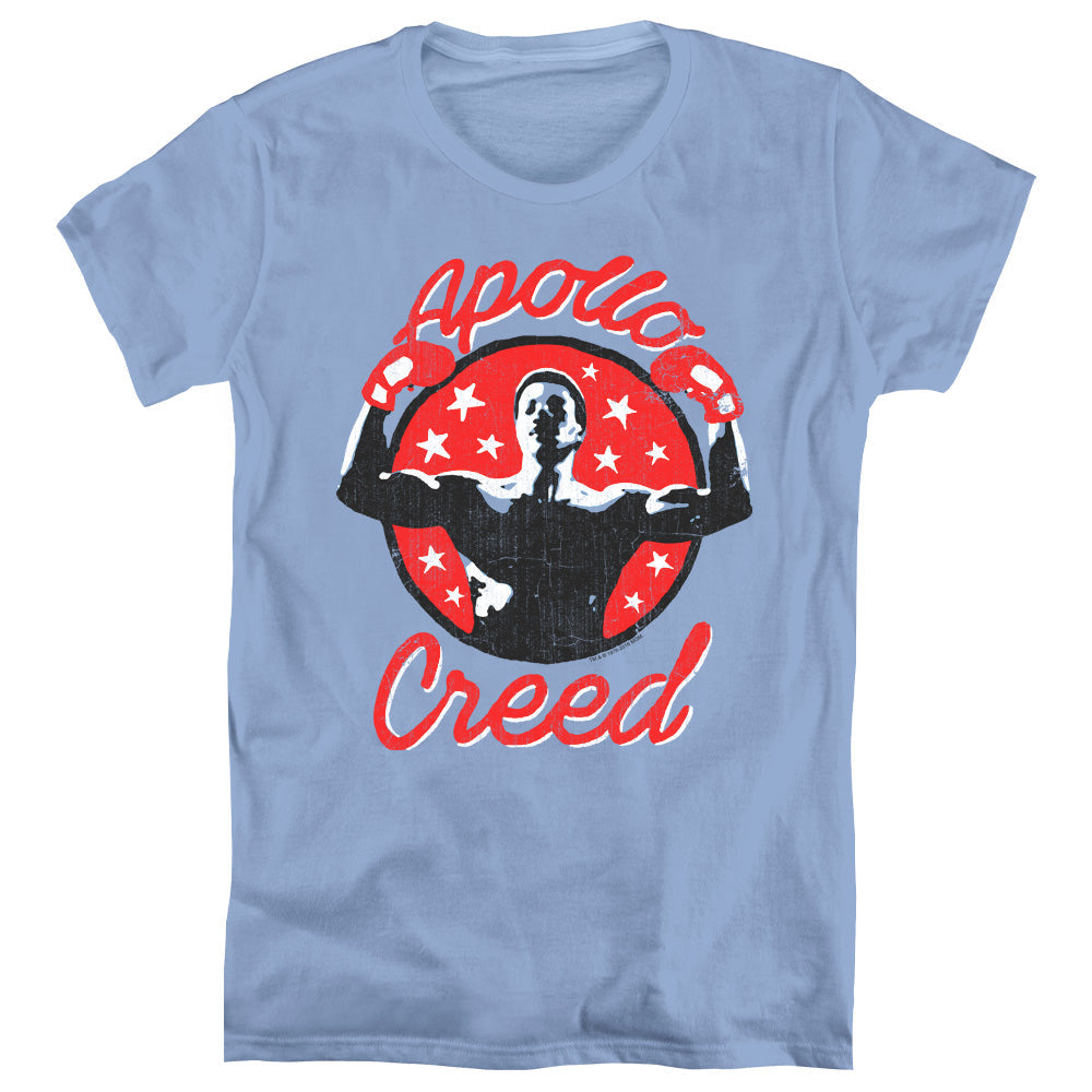 Rocky Apollo Star Womens T Shirt Carolina Blue Officially Licensed
