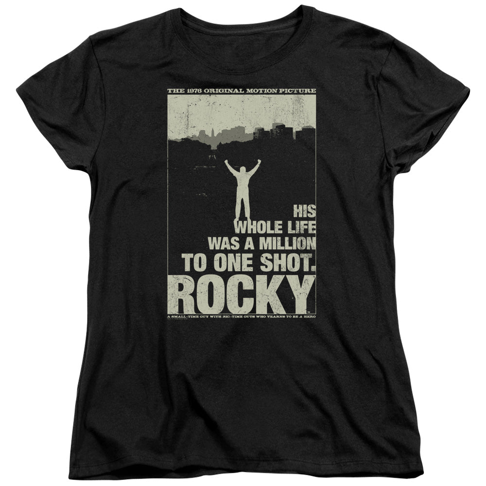 Rocky Silhouette Womens T Shirt Black Officially Licensed