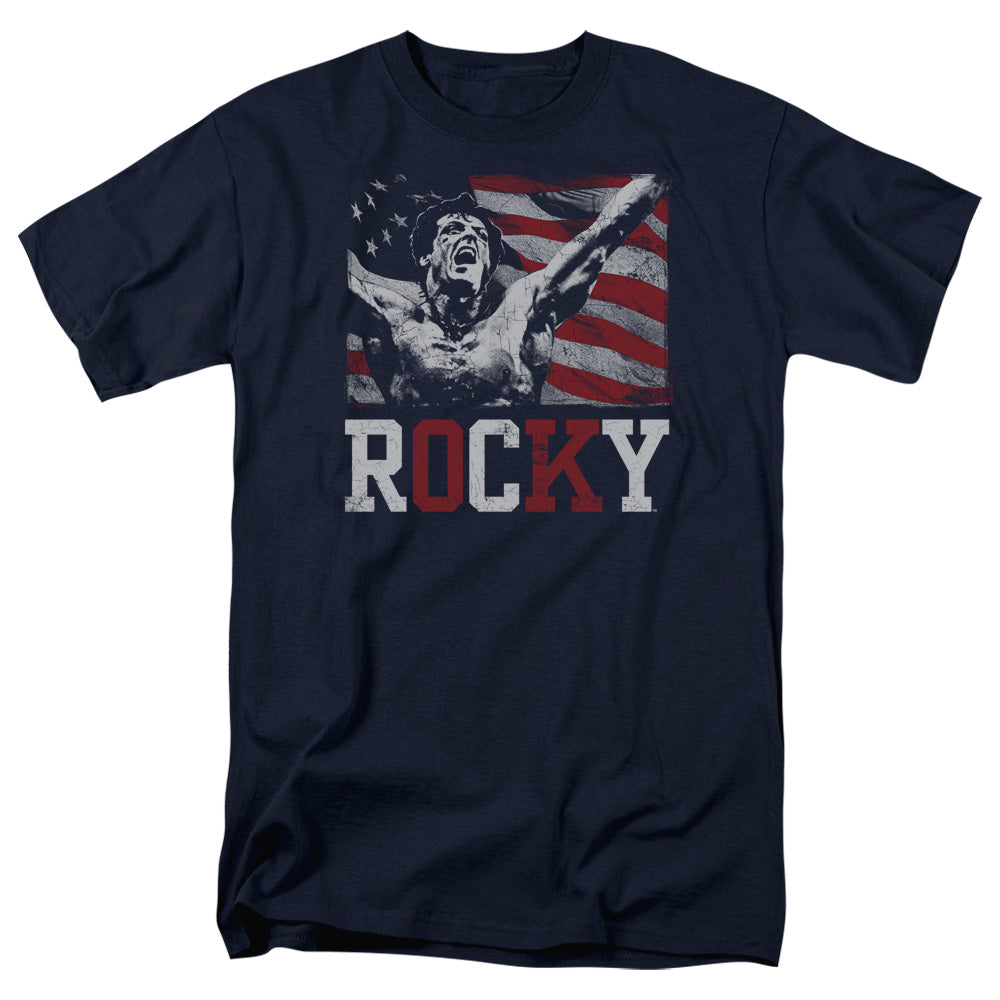 Rocky Flag Champion Mens T Shirt Navy Officially Licensed
