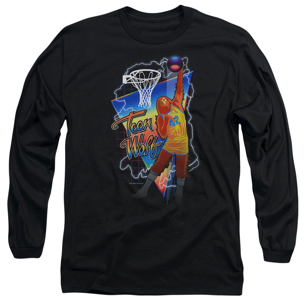 Teen Wolf Electric Wolf Mens Long Sleeve Shirt Black Officially Licensed