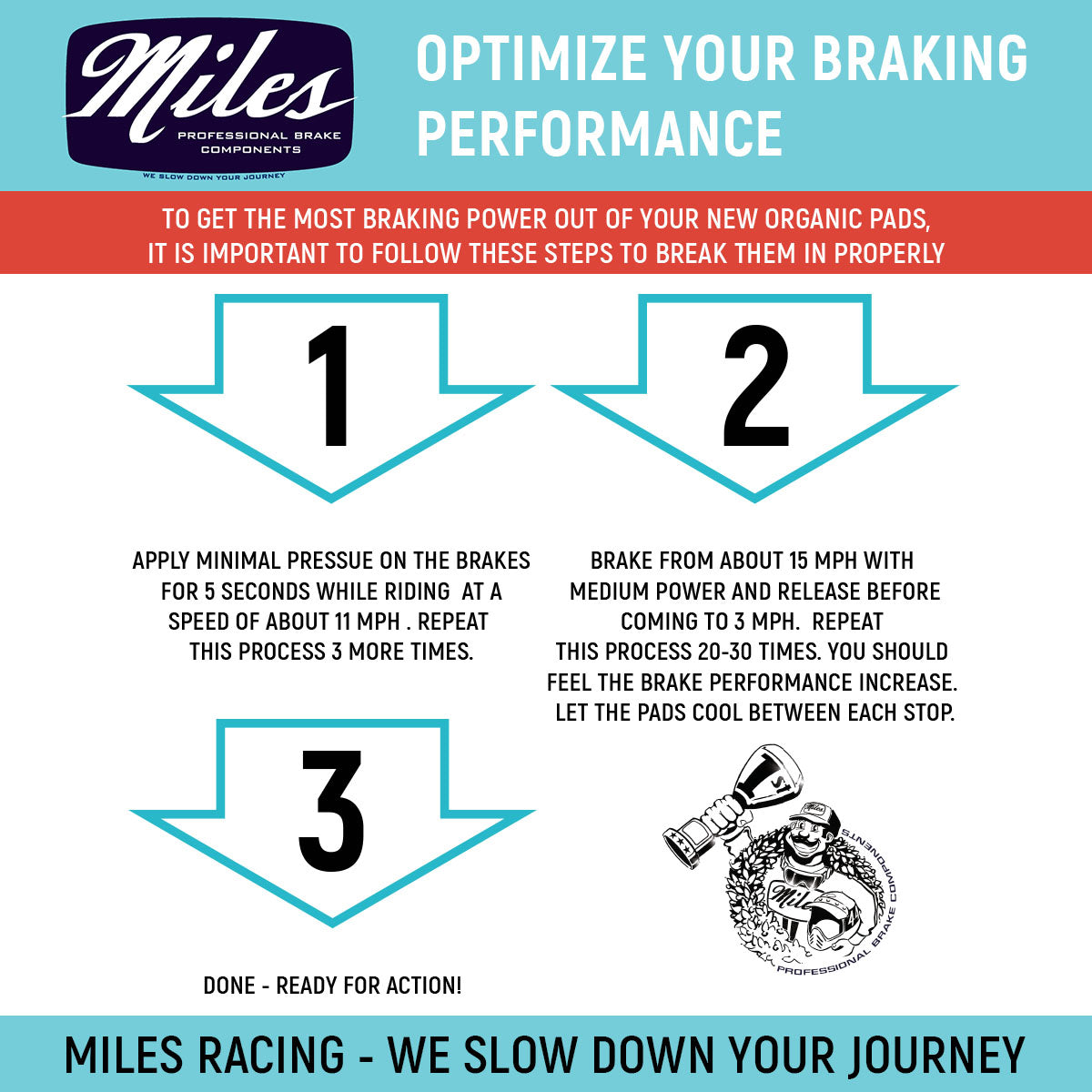 Miles Racing - Disc Pads Organic - Avid X.O Trial, SRAM Guide - MI-ORG-67 - Triathlete Store