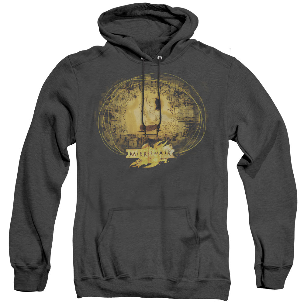 Mirrormask Sketch Mens Heather Hoodie Black Officially Licensed