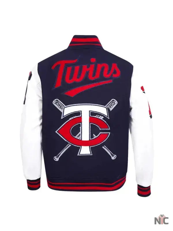 MLB Minnesota Twins Blue Varsity Bomber Jacket