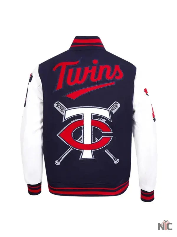 MLB Minnesota Twins Blue Varsity Bomber Jacket