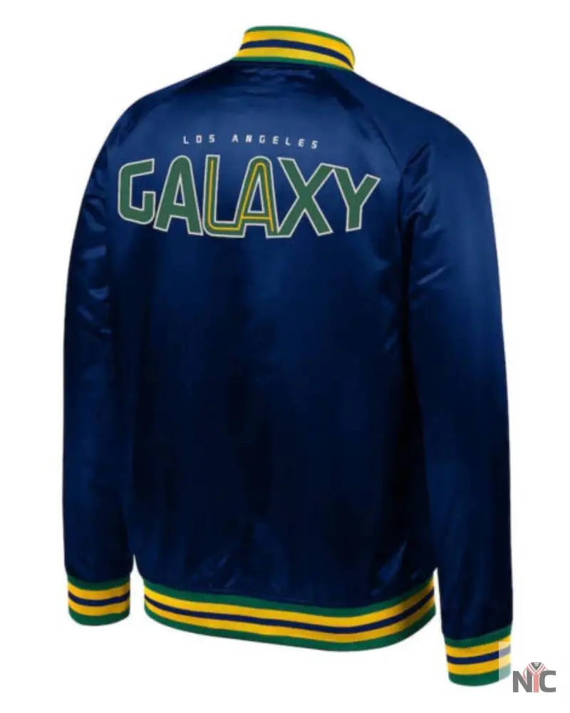 MLS Team LA Galaxy Navy Blue Satin Jacket