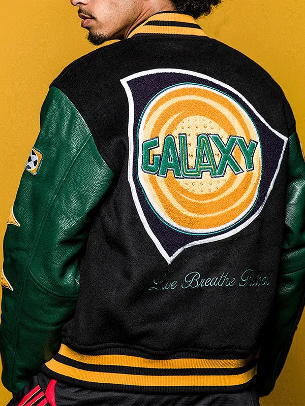 MLS Team LA Galaxy Black Wool Varsity Jacket