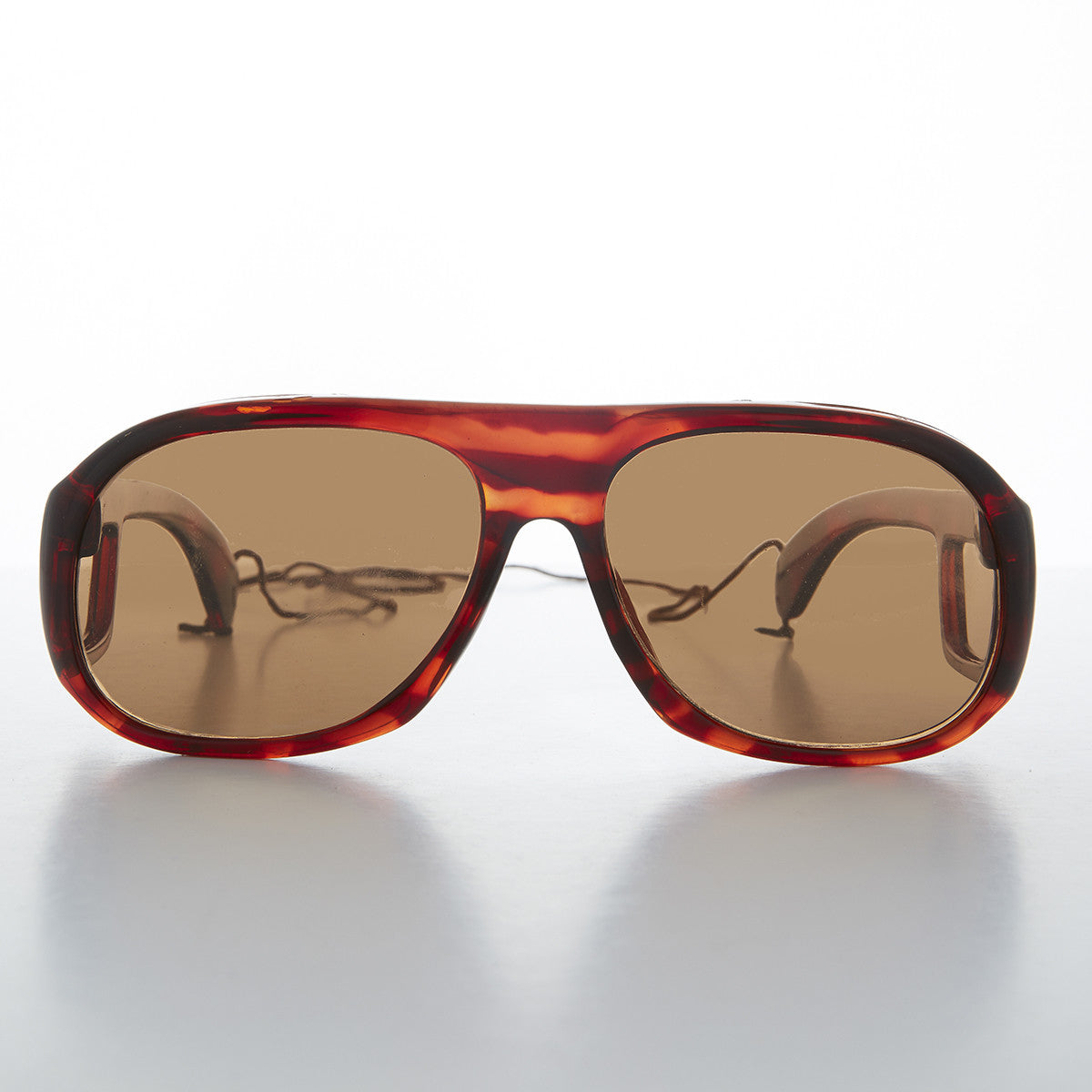 Rare Vintage Polarized Fishing Sunglass with Glass Lens - Tortoise Moby