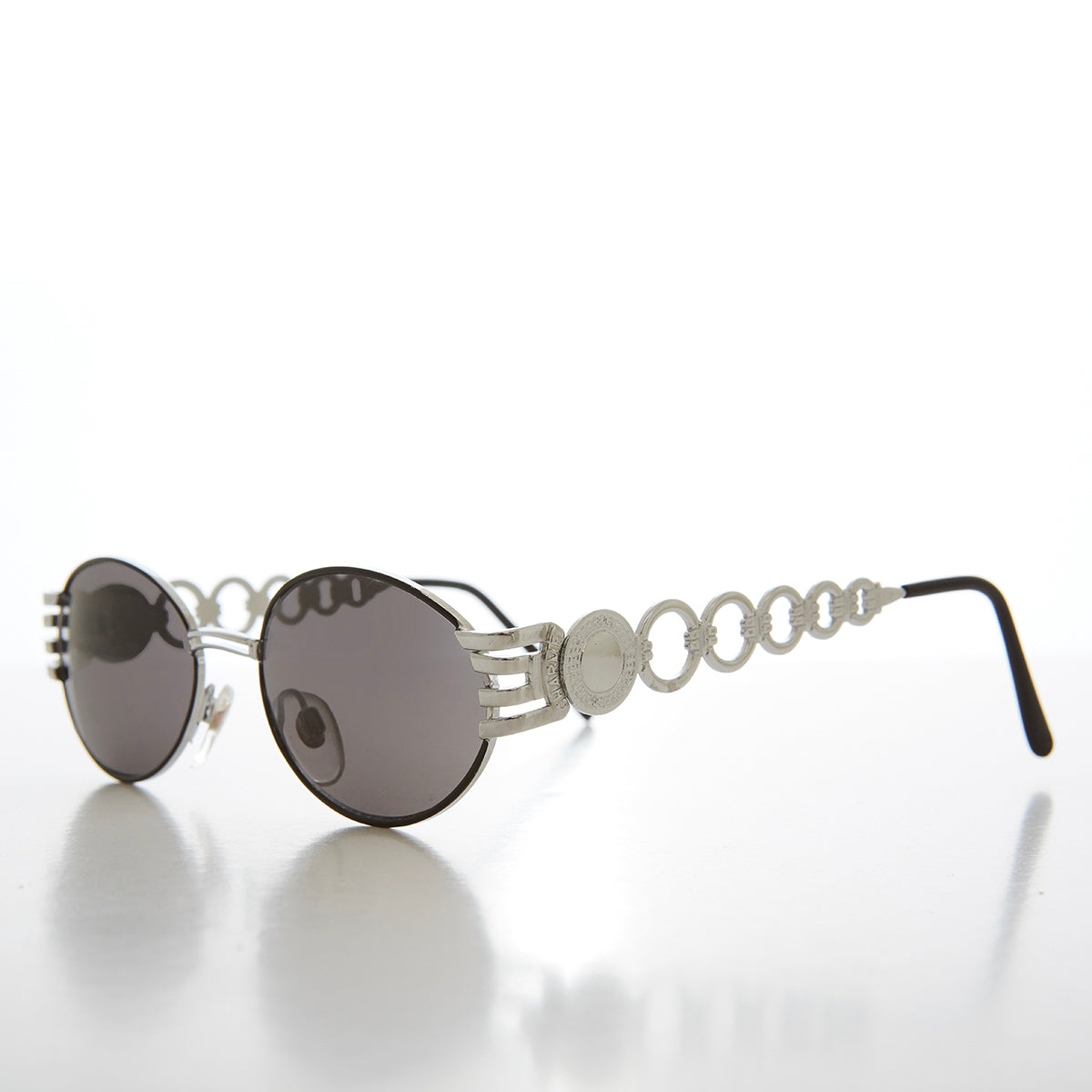 90s Oval Hip Hop Vintage Sunglasses - Motor