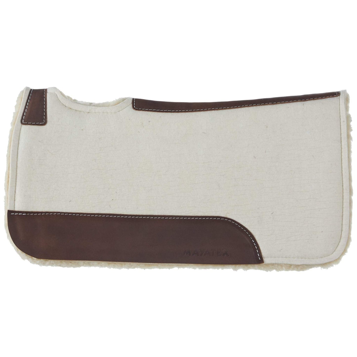 Natural 3 4 28x30 Felt Fleece Bottom Barrel Saddle Pad