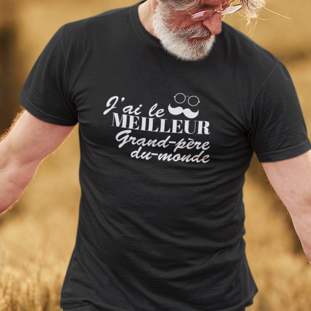 J'ai Le Meilleur Grand-Père Du Monde Men's Organic Tee