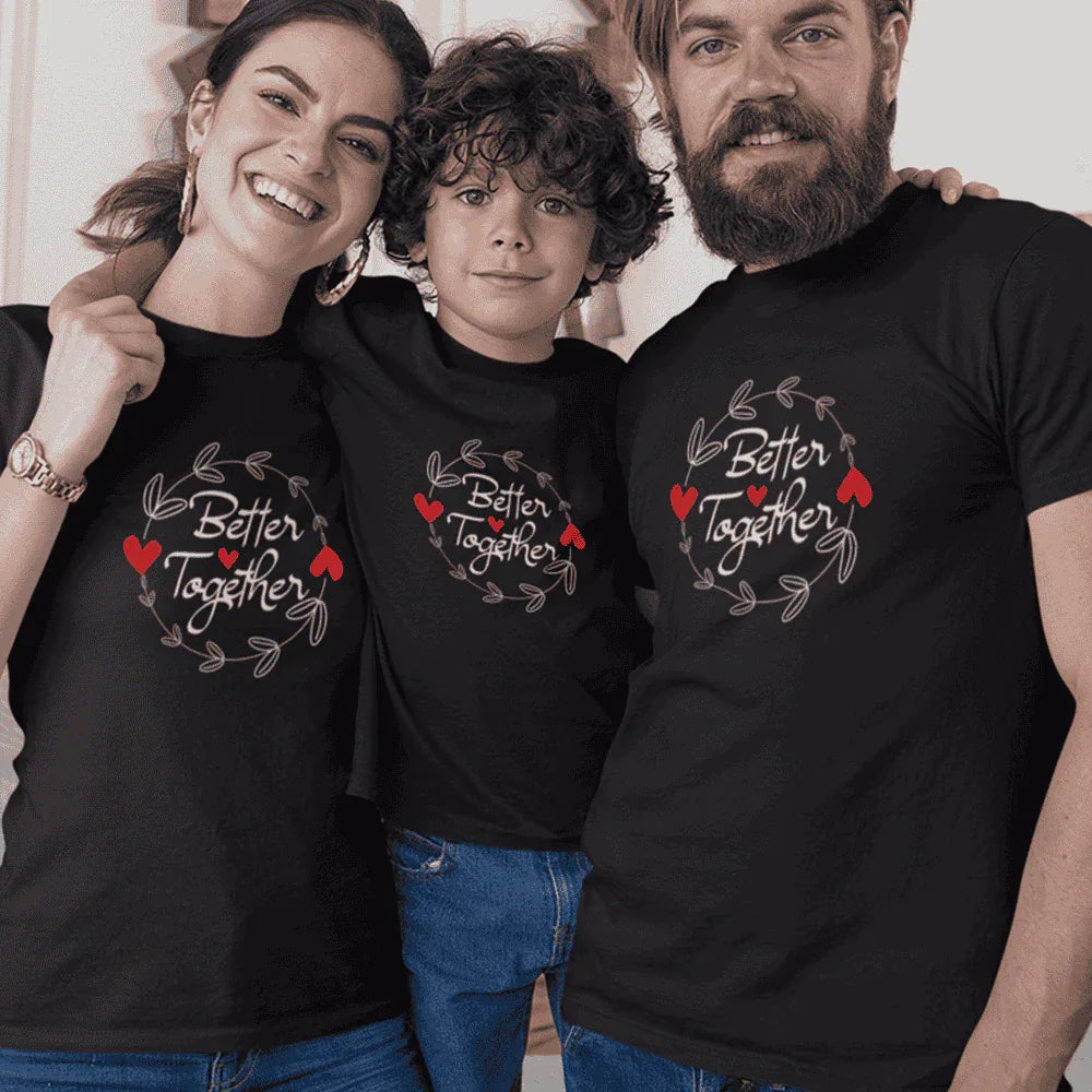 Better Together Matching Organic Cotton T-Shirts Family Set (Set of 3)