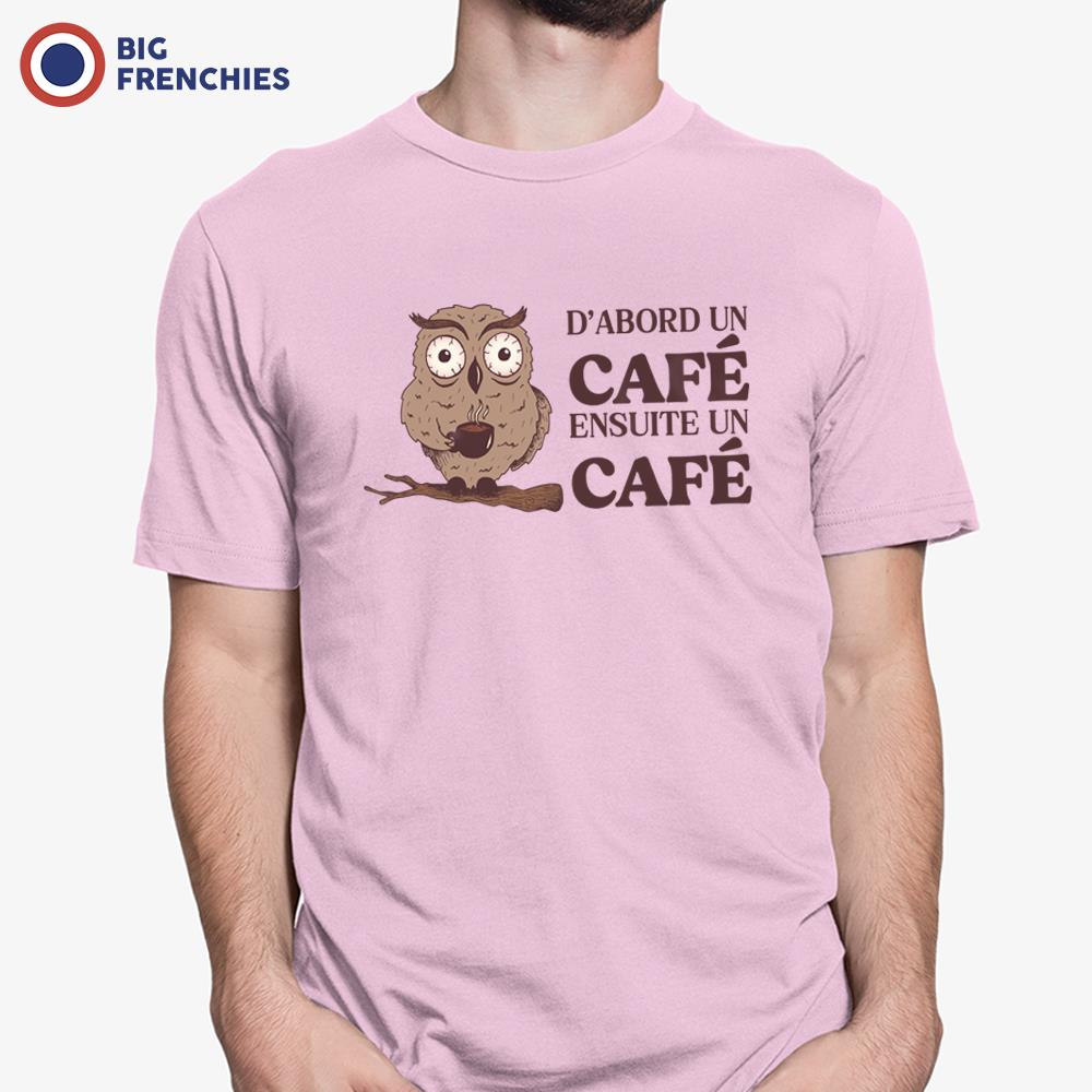 D'abord Un Café Ensuite Un Café Men's Organic Cotton Tee