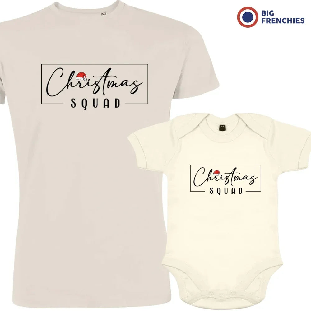Christmas Squad Dad and Child Organic Cotton family Set (Set of 2)