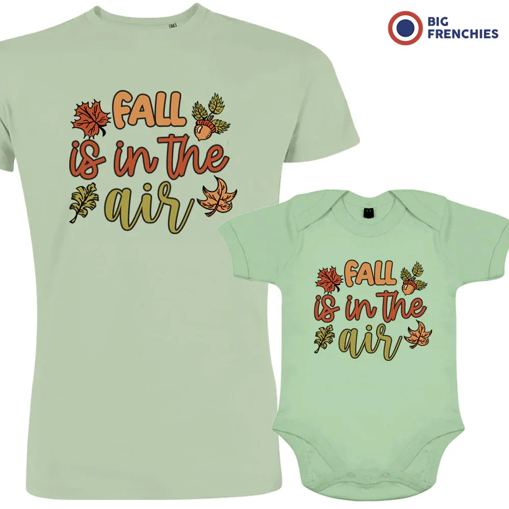 Fall is In The Air Dad and Child Organic Cotton family Set (Set of 2)