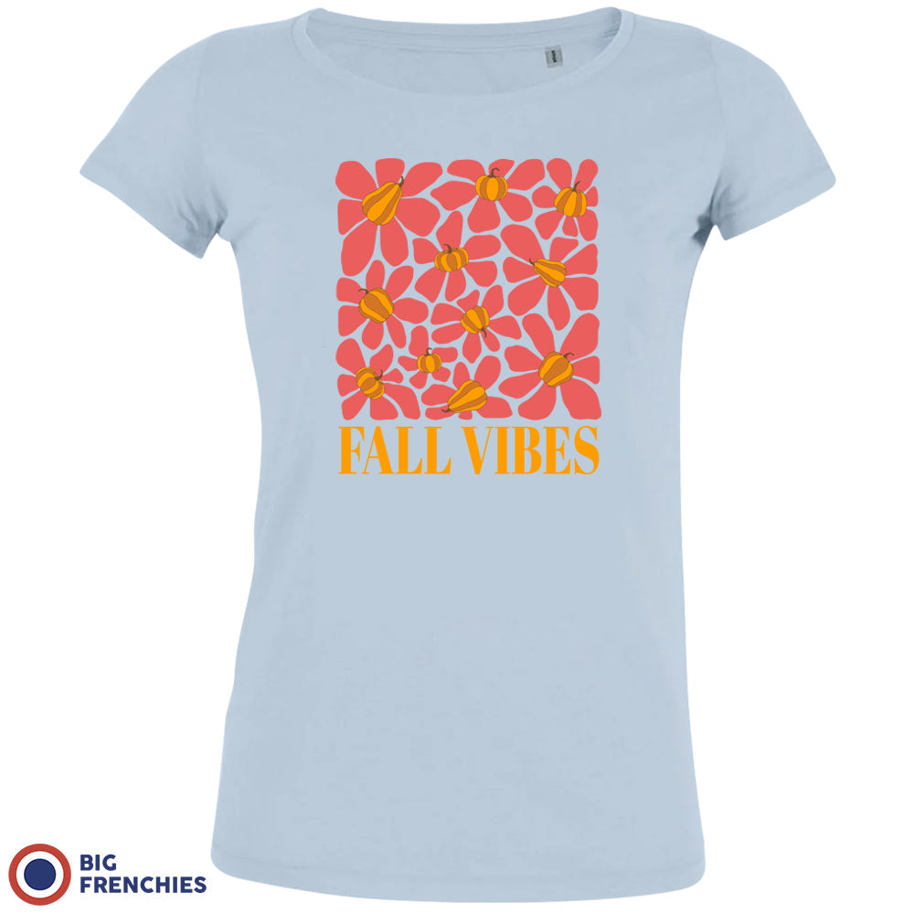 Fall Vibes With Flowers Women's Organic Cotton Tee