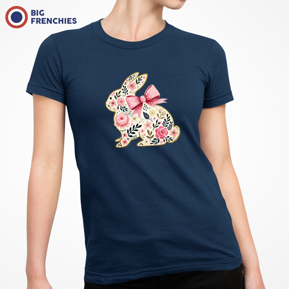 Floral Bunny Women's Organic Cotton Tee
