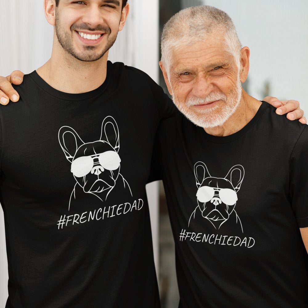 Frenchie Dad Dog With Glasses Men's Organic Cotton Tee