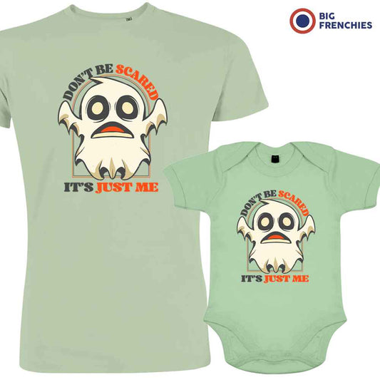 Don't Be Scared It's Just Me Dad and Child Organic Cotton family Set (Set of 2)
