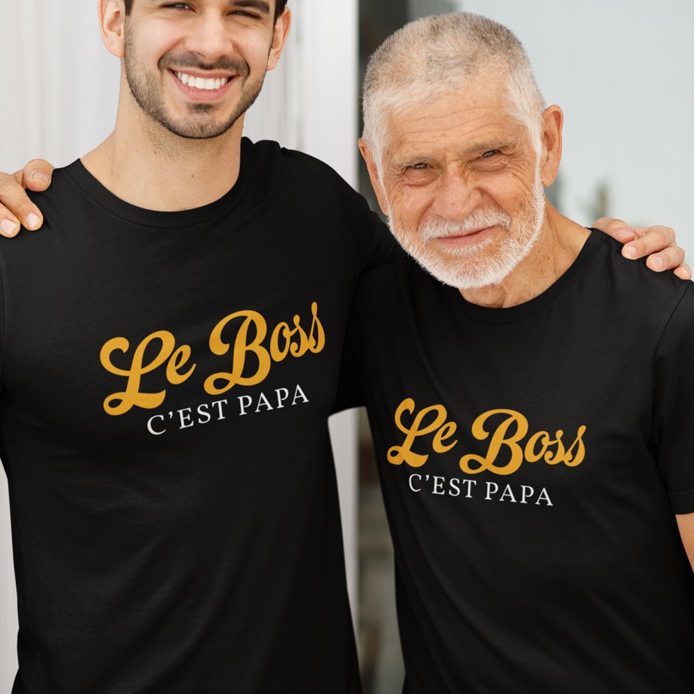 Le Boss C'est Papa Men's Organic Cotton Tee