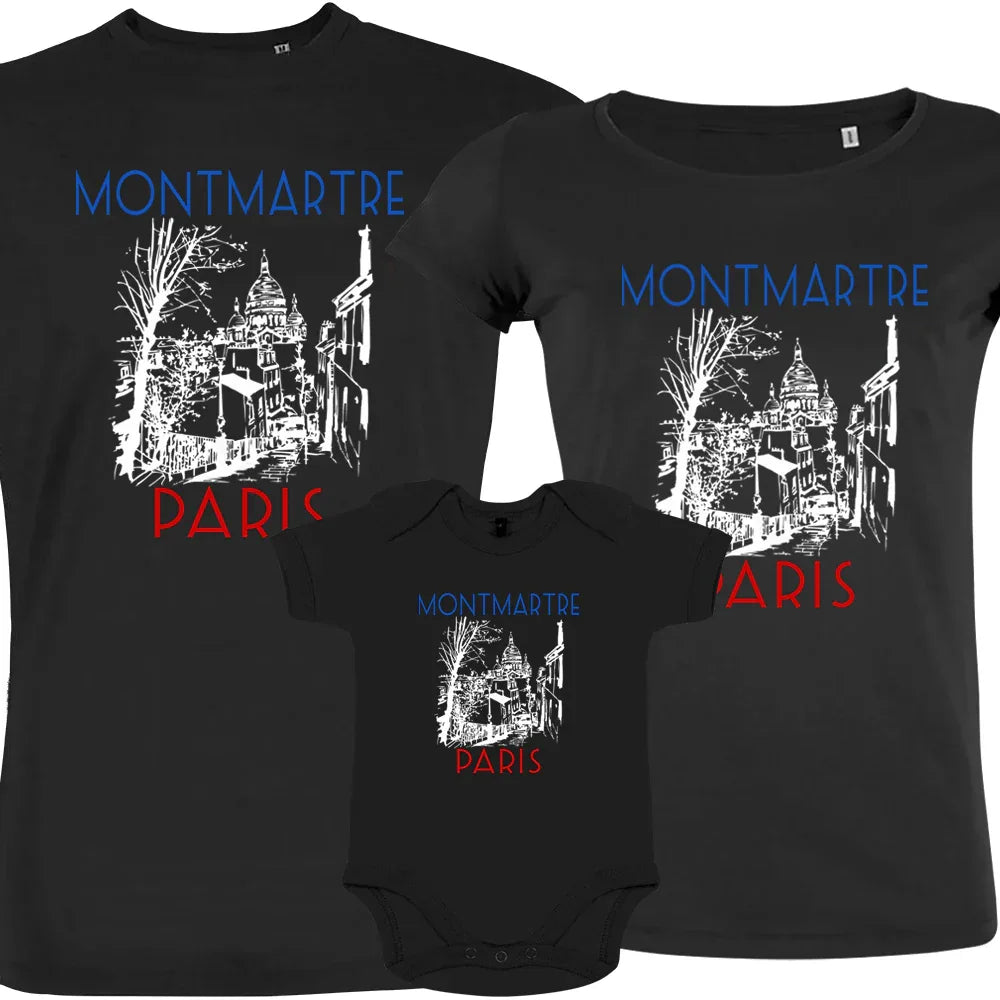 Paris Montmartre Matching Family Organic Cotton Tees(Set of 3)
