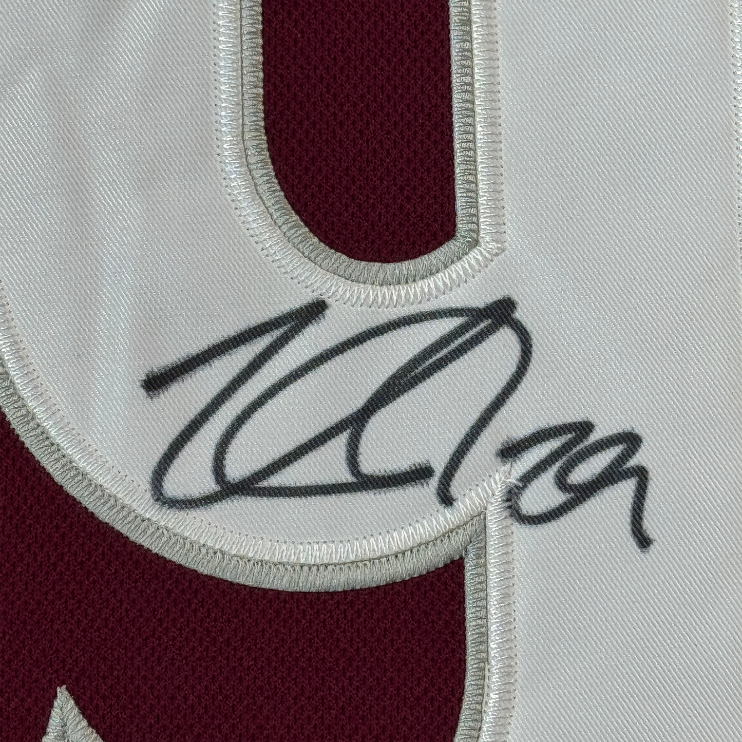 Framed Autographed/Signed Nathan MacKinnon 35x39 Colorado Avalanche Authentic Maroon Hockey Jersey Fanatics COA