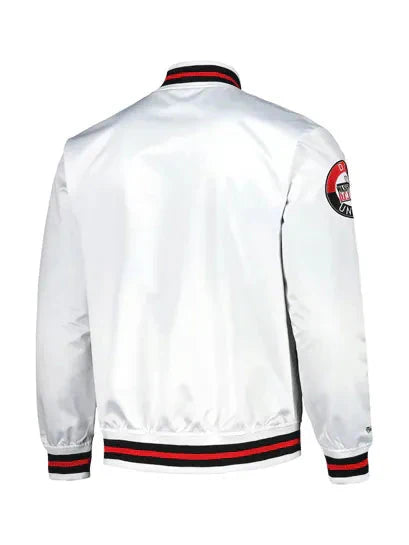 MLS 2025 D.C. United White Satin Varsity Jacket